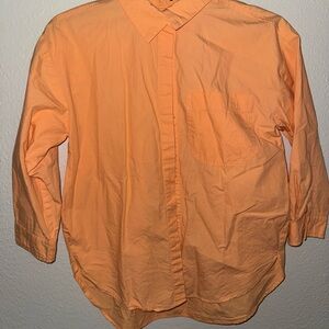 Zara Kids Orange Button Down Shirt